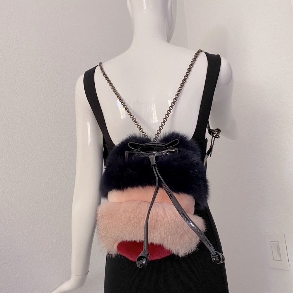 Mr and Mrs Italy fox fur Backpack - Picture 2 of 10